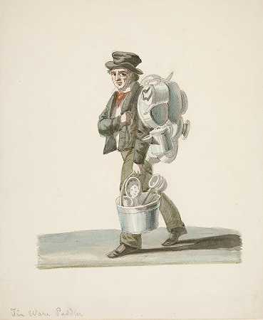 瓷器销售商`The Ware Seller (ca. 1840) by Nicolino Calyo