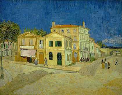 黄色的房子（`The street）`The yellow house (`The street) by Vincent van Gogh