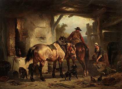 在马厩里`In the stables by Wouter Verschuur