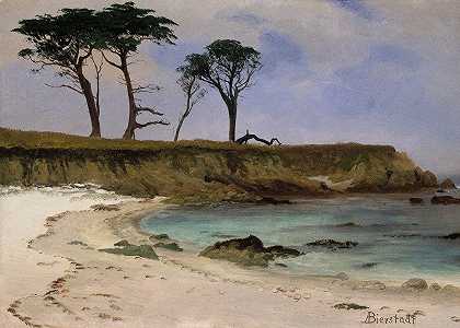 海湾`Sea Cove (ca. 1880–90) by Albert Bierstadt