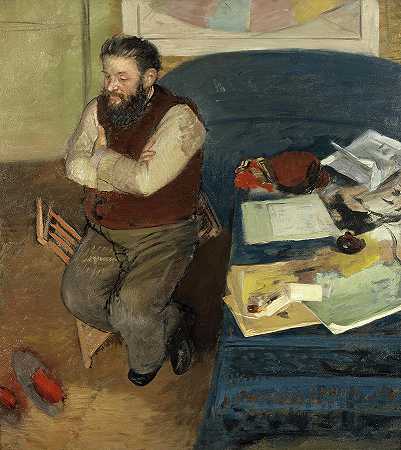 迭戈·马尔泰利`Diego Martelli by Edgar Degas