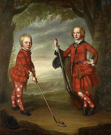 詹姆斯·麦克唐纳爵士和亚历山大·麦克唐纳爵士`Sir James Macdonald and Sir Alexander Macdonald by Unknown