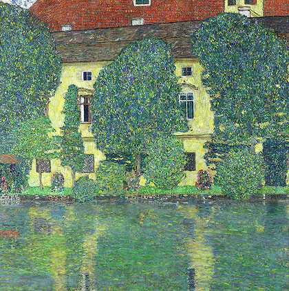 阿泰尔西河上的施洛斯·卡默，1910年`The Schloss Kammer on the Attersee, 1910 by Gustav Klimt