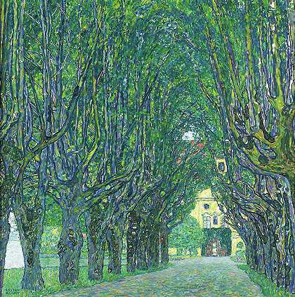 施罗斯·卡默公园大道，1912年`Avenue in the Park of Schloss Kammer, 1912 by Gustav Klimt