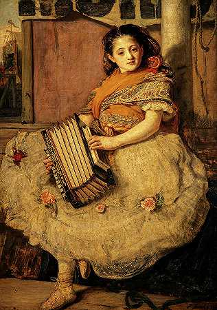 一个年轻的波西米亚人，1864年`A Young Bohemian, 1864 by Thomas Graham