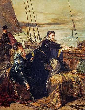 苏格兰女王玛丽-告别法国，1867年`Mary, Queen of Scots – The Farewell to France, 1867 by Robert Herdman