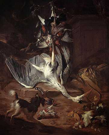 静物画-死亡游戏，1677年`Still-life – Dead Game, 1677 by William Gouw Ferguson