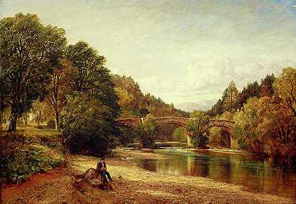 斯特罗万大桥，1856年`Strowan Bridge, 1856 by Arthur Perigal