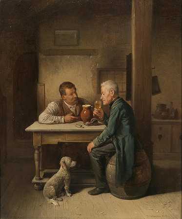忠实的伴侣`Ein treuer Begleiter (1868) by Friedrich Friedländer