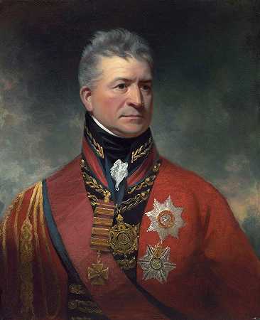托马斯·皮克顿中将`Lieutenant~General Sir Thomas Picton (1815~1817) by Sir William Beechey