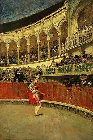 刀剑祝酒词，斗牛士致敬，1868年`Brindis del Espada, The Bullfighters Salute, 1868 by Mariano Fortuny