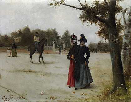 轻而易举完成某事`A Walk in the Park (1896) by Guillermo Gómez Gil