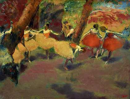 演出前，1898年`Before the Performance, 1898 by Edgar Degas