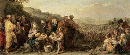 《面包与鱼的奇迹》，1682年`The Miracle of the Loaves and the Fishes, 1682 by Bartolome Esteban Murillo