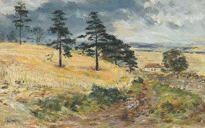 科登的玉米田`Cornfield At Cowden (1894) by William Mctaggart