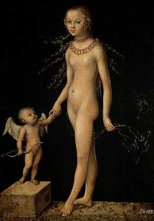 维纳斯与丘比特，1537年`Venus and Cupid, 1537 by Lucas Cranach