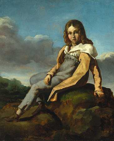 阿尔弗雷德·德德鲁克斯（1810-1860）还是个孩子`Alfred Dedreux (1810–1860) as a Child (ca. 1819–20) by Théodore Géricault
