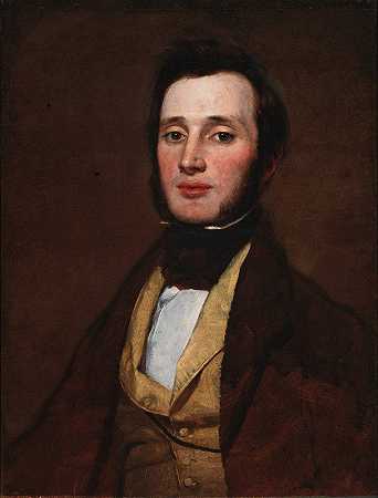 一个年轻人的肖像`Portrait of a Young Man (ca. 1830~1835) by William Page