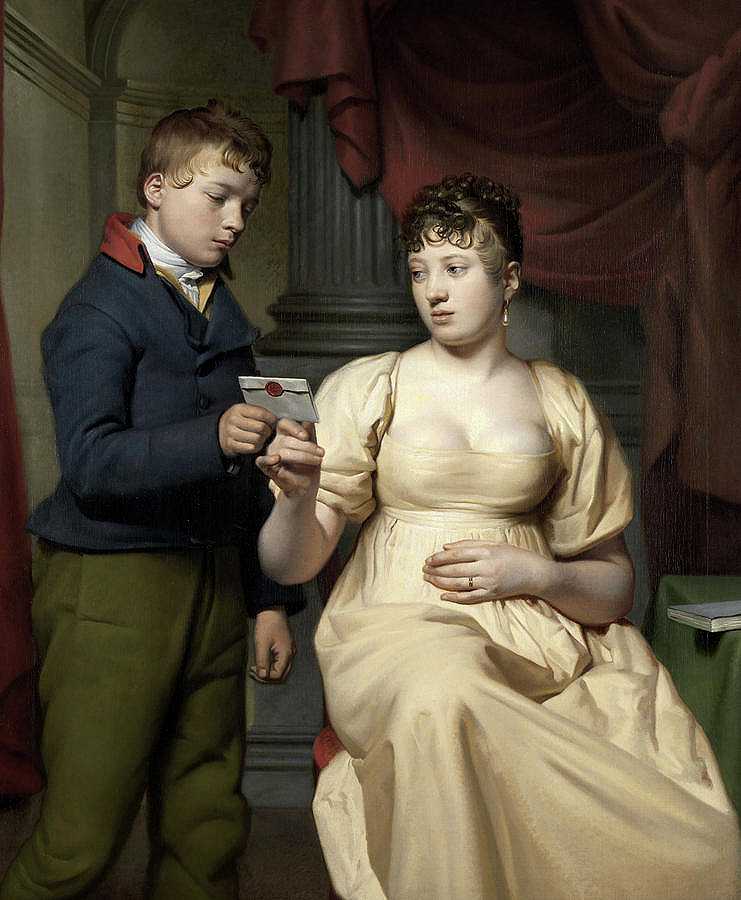 情书，1808年`The Love Letter, 1808 by Willem Bartel van der Kooi