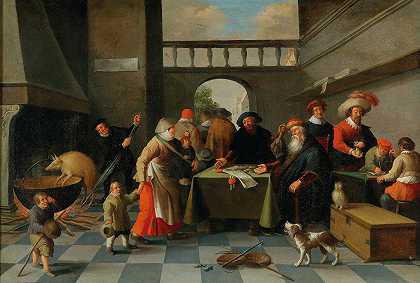 农民律师`The Peasant Lawyer (1625) by Joost Cornelisz Droochsloot