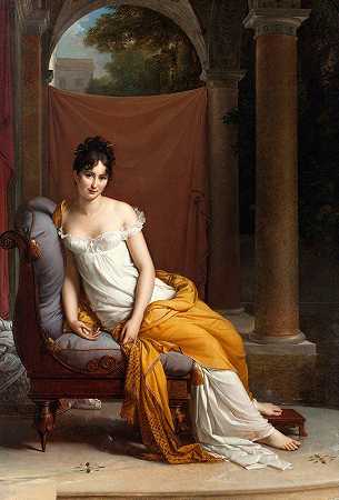 朱丽叶·雷卡米尔肖像，née Bernard`Portrait Of Juliette Récamier, Née Bernard (1777~1849) by François Gérard