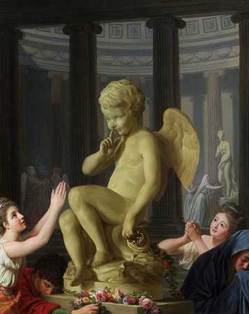 丘比特崇拜`Amors tillbedjan (1787) by Alexander Roslin