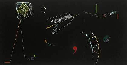 线条，1939年`Lines, 1939 by Wassily Kandinsky