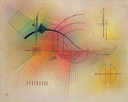 线路，1929年`Line, 1929 by Wassily Kandinsky