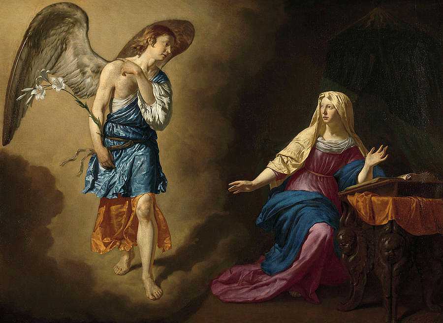 《圣母报》，1667年`The Annunciation to the Virgin, 1667 by Adriaen van de Velde