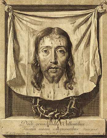 圣维罗尼卡的面纱`The Veil of Saint Veronica by Nicolas de Plattemontagne after Philippe de Champaigne