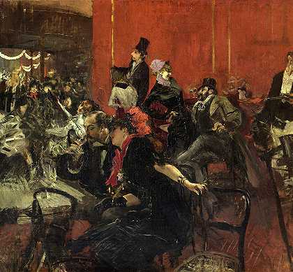 盛宴场景，1889年`Feast Scene, 1889 by Giovanni Boldini