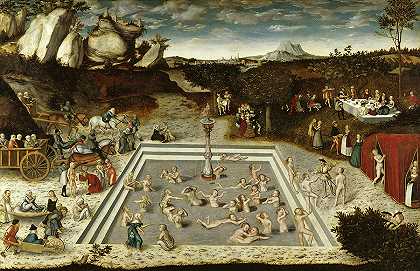 《青春之泉》，1546年`The Fountain of Youth, 1546 by Lucas Cranach