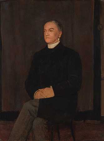 奥古斯丁·杰拉尔德·胡伯图斯·范里克沃塞尔肖像`Portret van Augustinus Gerardus Hubertus van Rijckevorsel (1888) by Fernand Khnopff