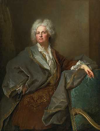 贝森瓦尔男爵画像`Portrait of The Baron De Besenval by Nicolas de Largillière