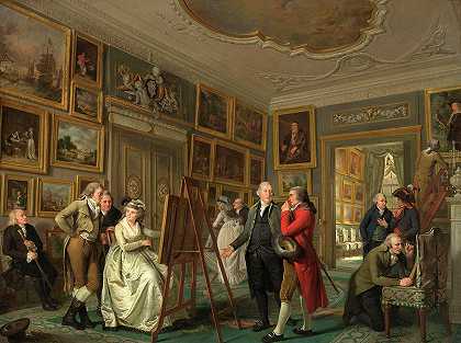 简·吉尔德梅斯特·扬兹美术馆，1795年`The Art Gallery of Jan Gildemeester Jansz, 1795 by Adriaan de Lelie