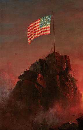 我们的国旗，1864年`Our Flag, 1864 by Frederic Edwin Church