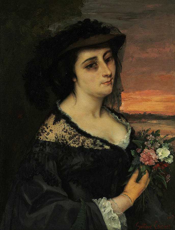 L夫人。。。劳尔·博罗，1863年`Mme L… Laure Borreau, 1863 by Gustave Courbet