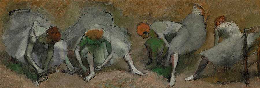舞者雕带，1895年`Frieze of Dancers, 1895 by Edgar Degas