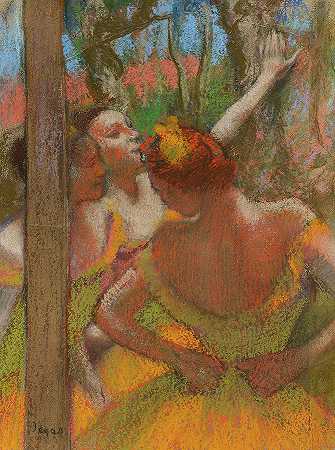 舞者，约1896年`Dancers, c. 1896 by Edgar Degas