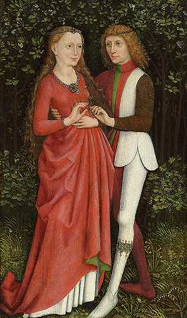 一对新婚夫妇，1470年`A Bridal Couple, 1470 by Unknown