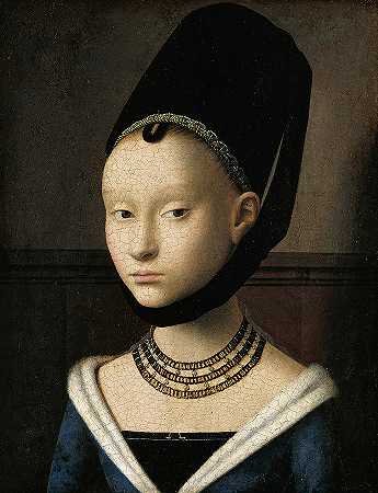 一位年轻女子的肖像，1470年`Portrait of a Young Woman, 1470 by Petrus Christus