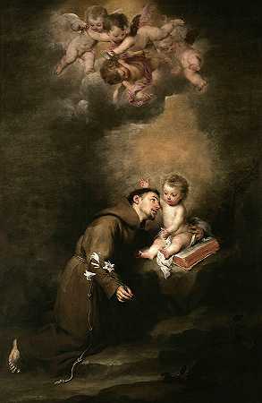 帕多瓦圣安东尼，1669年`Saint Anthony of Padua, 1669 by Bartolome Esteban Murillo