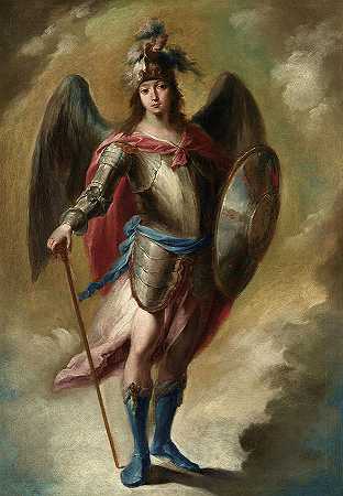圣迈克尔大天使，1785年`Saint Michael Archangel, 1785 by Juan de Espinal