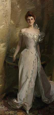 丽莎·柯尔特·柯蒂斯的肖像，1898年`Portrait of Lisa Colt Curtis, 1898 by John Singer Sargent