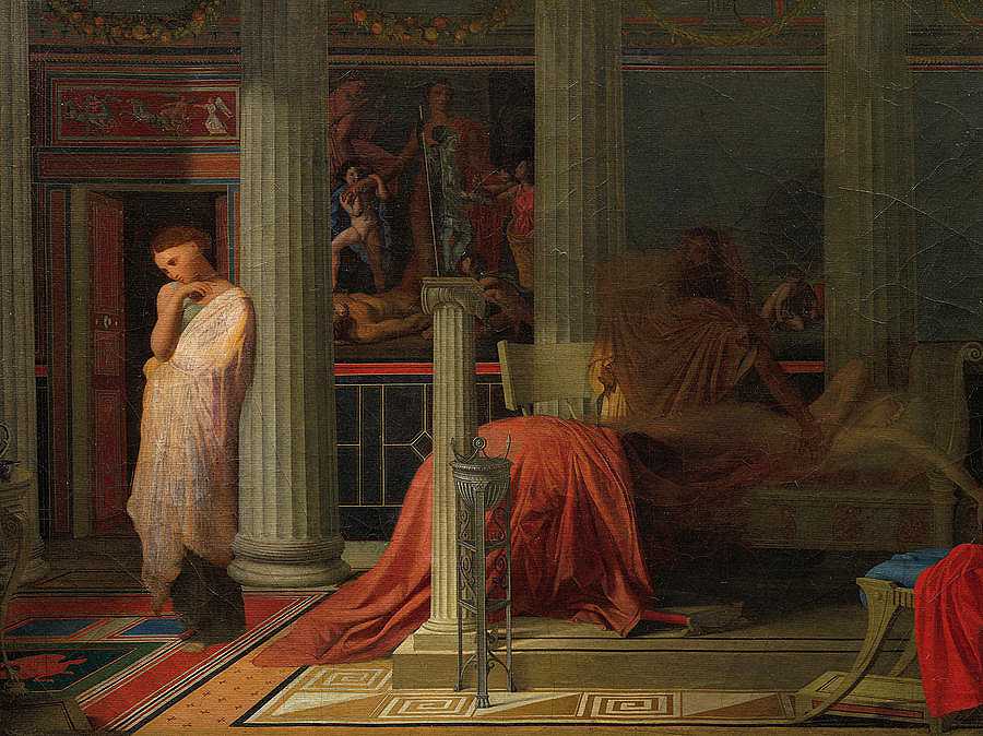 安提约克和斯特拉托尼斯，1838年`Antiochus and Stratonice, 1838 by Jean-Auguste-Dominique Ingres