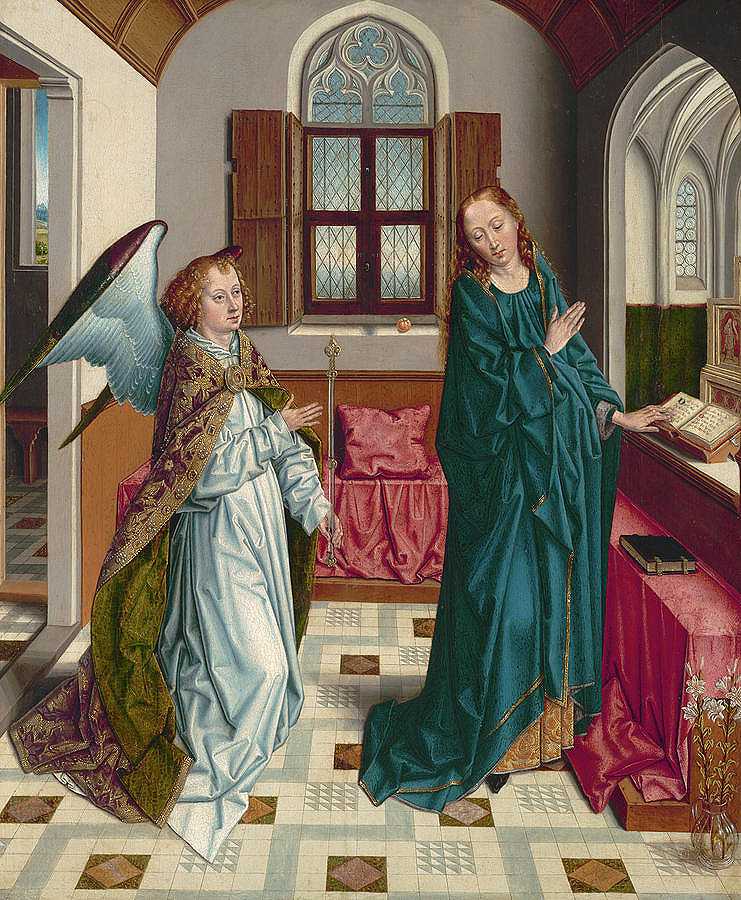 《通告》，1480年`The Annunciation, 1480 by Albert Bouts
