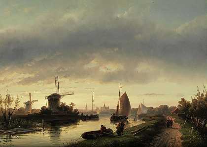 荷兰夏季景观`Dutch Summer landscape by Charles Leickert