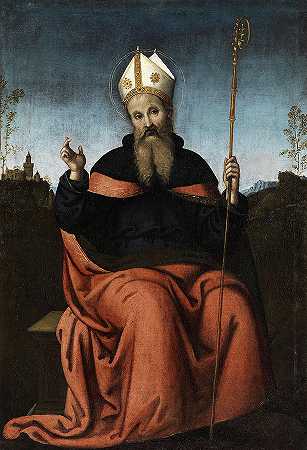 希波的圣奥古斯丁`Saint Augustine of Hippo by Berto di Giovanni