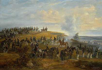 帕夫洛夫斯科附近的演习，1846年8月3日`Manoeuvres near pavlovskoe, 3 august, 1846 by Otto Gottlieb Schwarz
