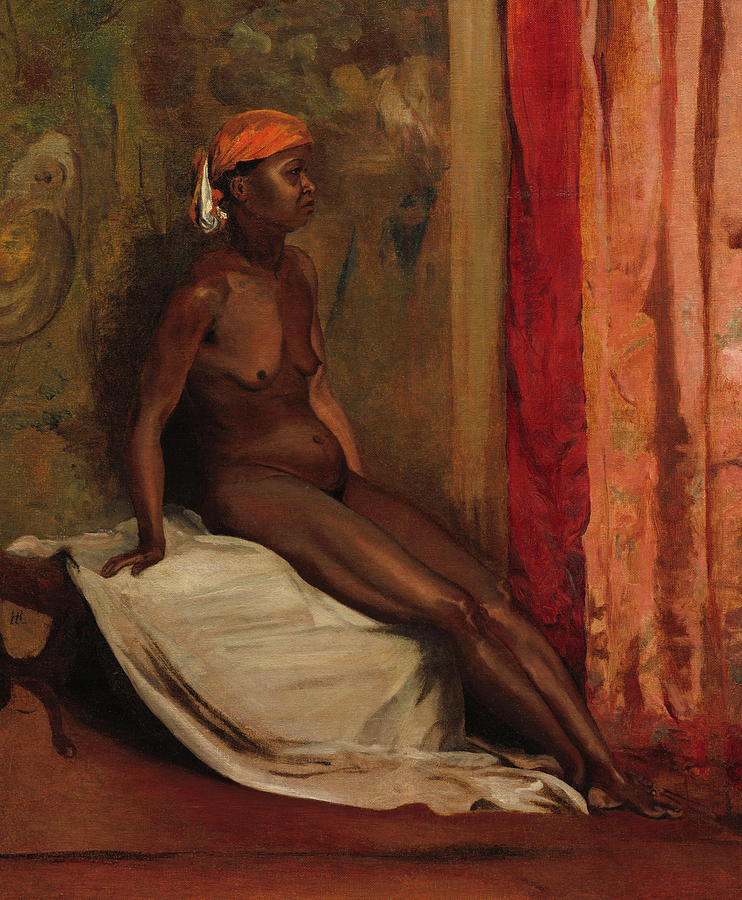 坐着的非洲女人，1860年`Seated African Woman, 1860 by Henri Regnault